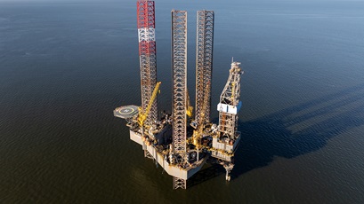 A rig drilled an offshore stratigraphic well that gathered data to help bolster understanding of the Bayou Bend project’s subsurface storage location.